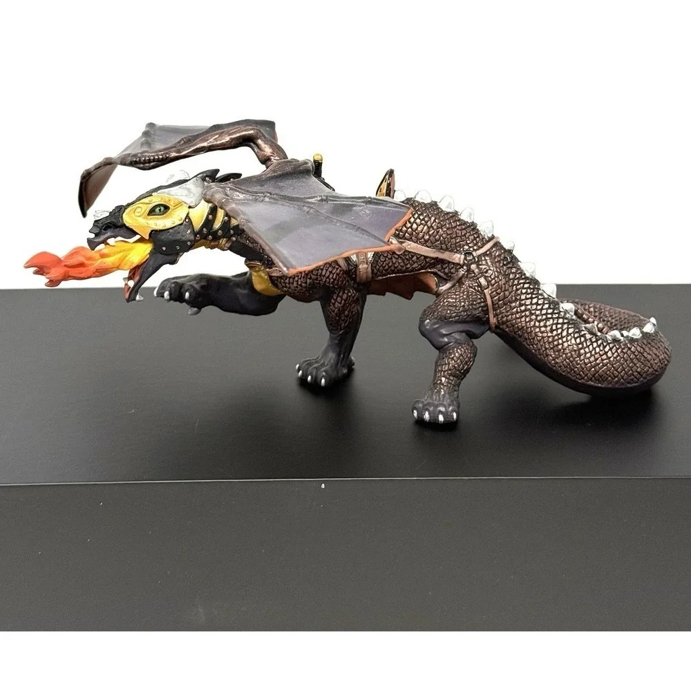 2007 PAPO Dragon of Darkness Fire Breathing Fantasy Figure Medieval Dragon Toy